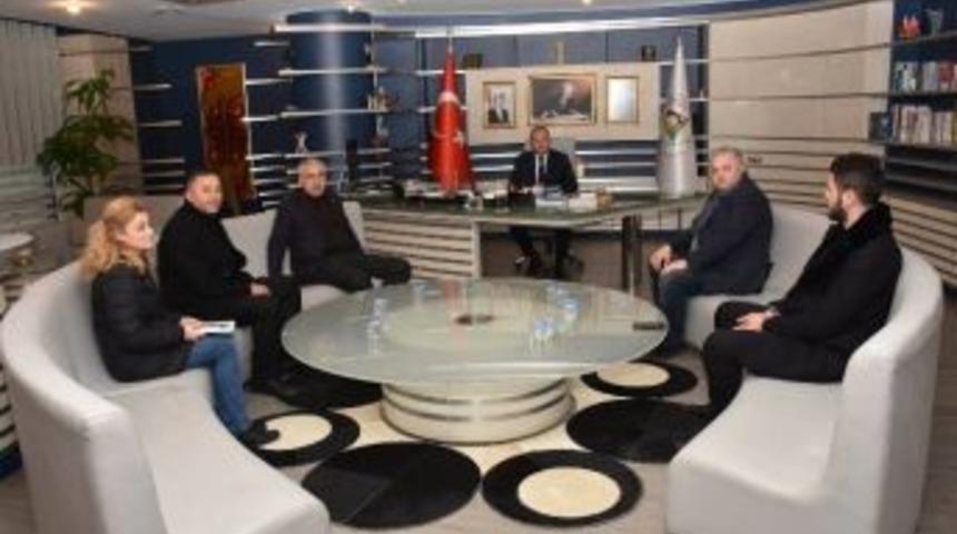 D&uuml;zce Seyyar Pazarcılar Odası&rsquo;ndan Başkan Keleş&rsquo;e Ziyaret
