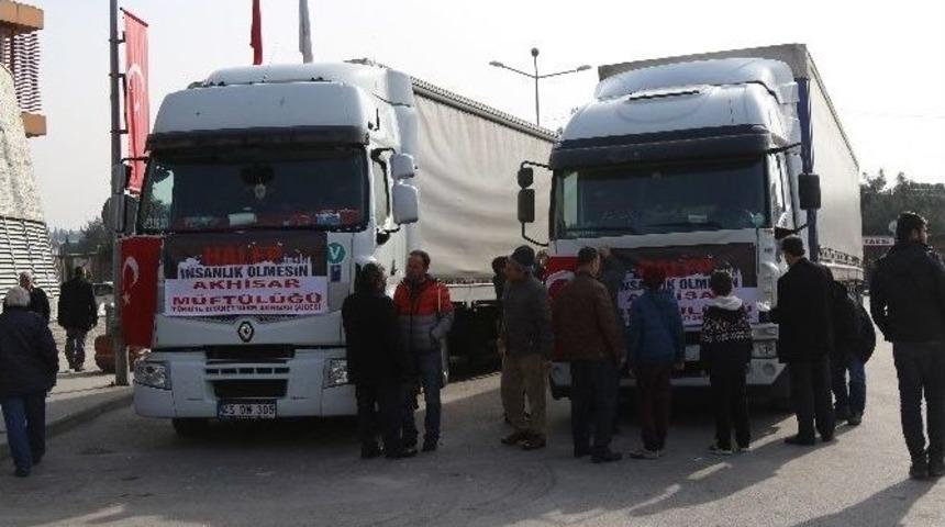Akhisar&rsquo;dan Halep&rsquo;e Tonlarca Zeytin Ve Zeytinyağı