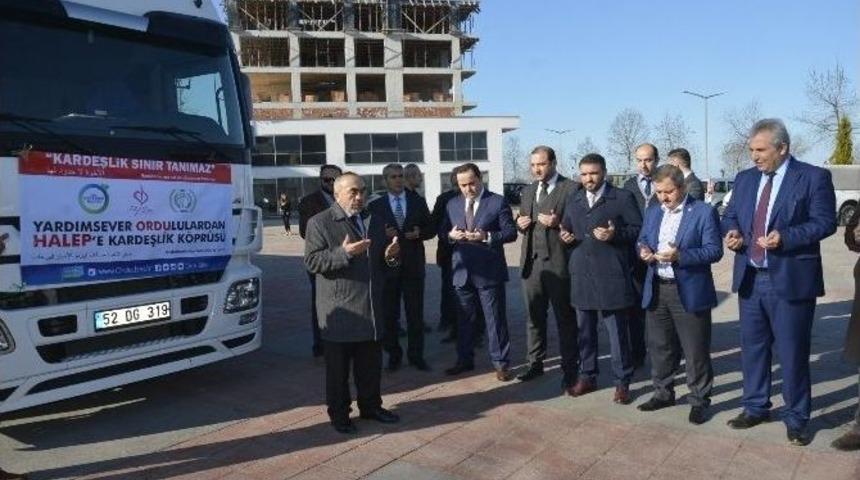 Fatsa&rsquo;dan Halep&rsquo;e Yardım Tırı Yola &Ccedil;ıktı