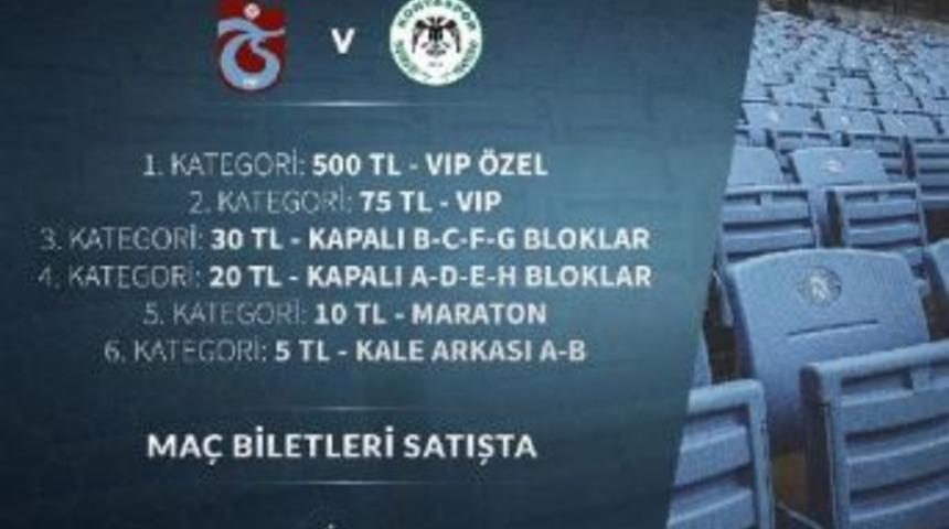 Trabzonspor&rsquo;Un Atiker Konyaspor Kupa Ma&ccedil;ının Bilet Fiyatları A&ccedil;ıklandı
