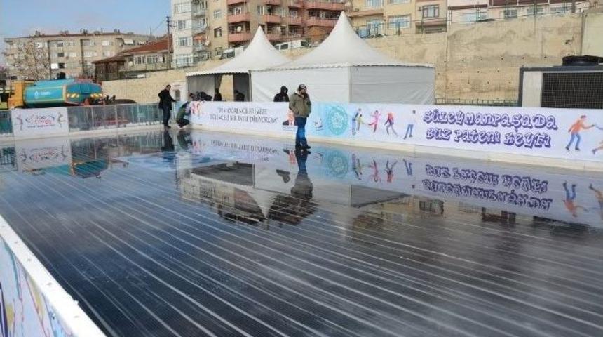 Buz Pateni Pisti S&uuml;leymanpaşa&rsquo;da Hizmete Girmeye Hazırlanıyor
