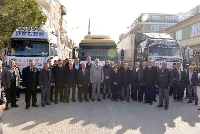 Gördes’in Yardımları Halep’e Uğurlandı