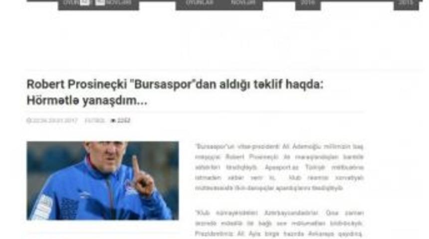 Prosinecki&rsquo;den Bursaspor A&ccedil;ıklaması