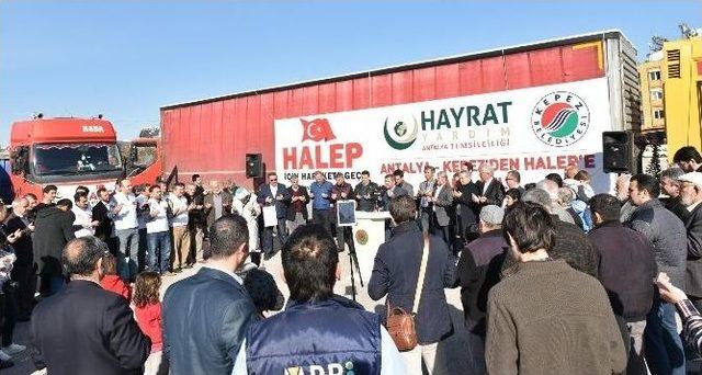 Kepez’den Halep’e 10 Tır İnsani Yardım