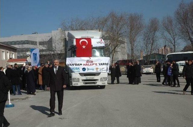 Tuşba Belediyesinden Halep’e Bir Tır Yardım