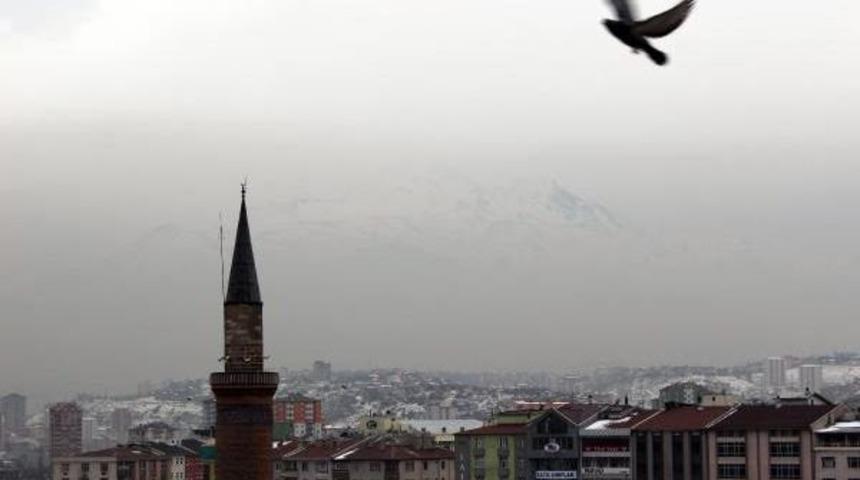 Erciyes Dağı Siste G&ouml;r&uuml;nmez Oldu
