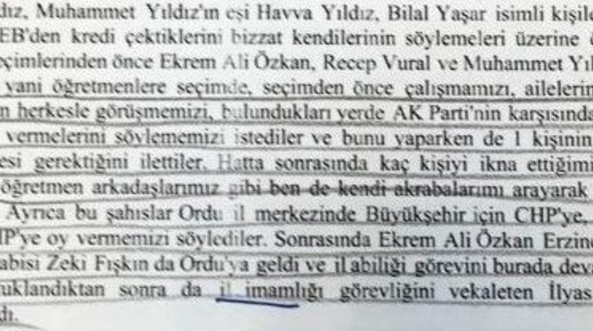 Fet&ouml;, Ordu&rsquo;da Chp&rsquo;yi Desteklemiş