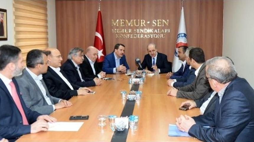 Başbakan Yardımcısı Kurtulmuş&rsquo;tan Memur-sen&rsquo;e Ziyaret