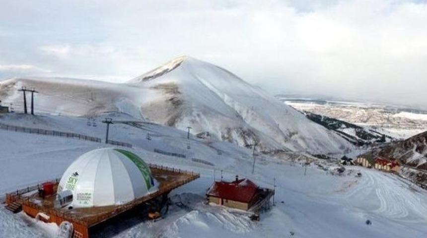 Erzurum&rsquo;da Havadan &Ccedil;ekilen Kış Manzaraları