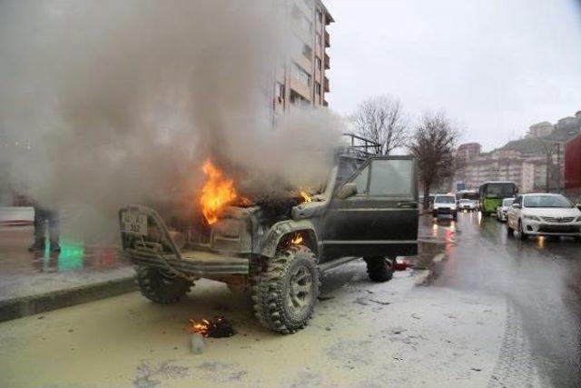 Tamire Götürülürken Alev Alev Yandı