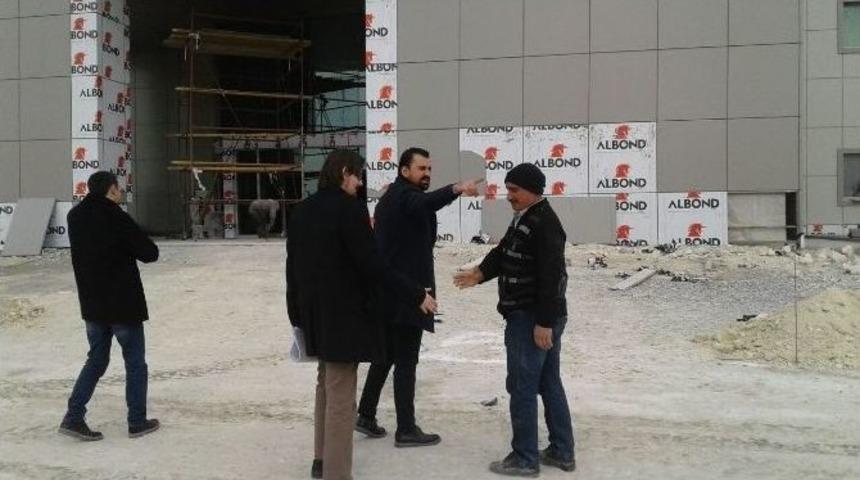 Başhekim B&uuml;lb&uuml;loğlu Yeni Hastane İnşaatında İncelemelerde Bulundu