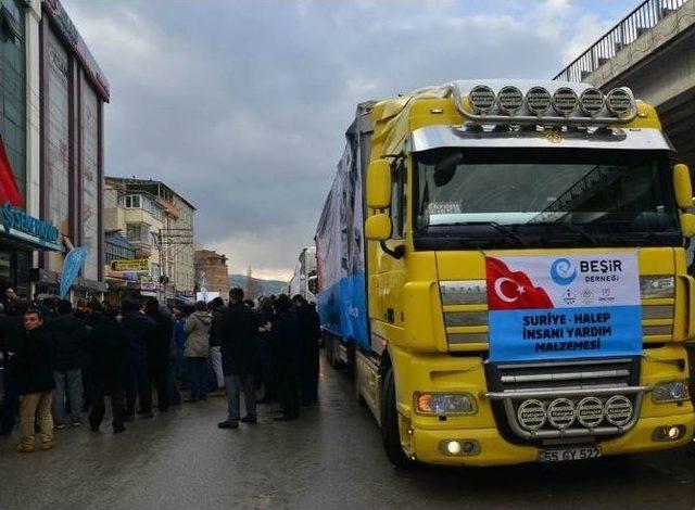 Samsun’dan Halep’e 8 Tır Yardım