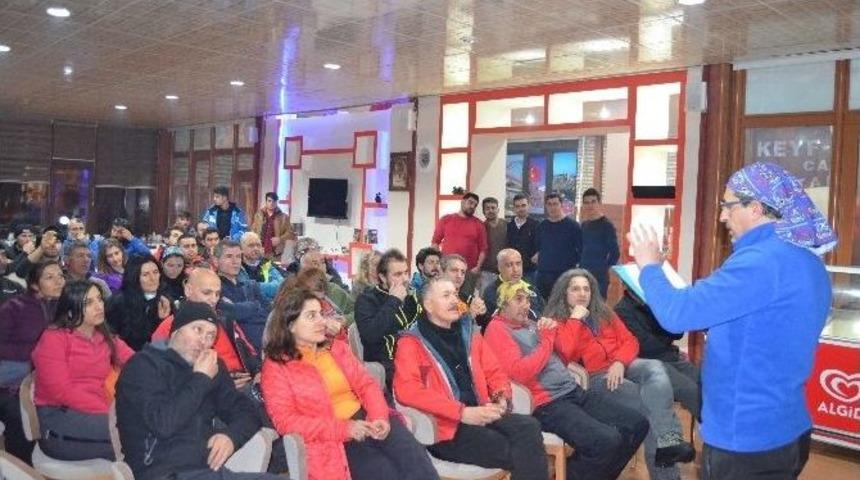 Dağcılar S&uuml;phan Dağı Tırmanışı İ&ccedil;in Bilgilendirildi