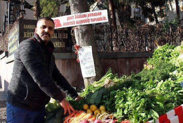 Şehit Yakınlarına Sebze-meyve Bedava