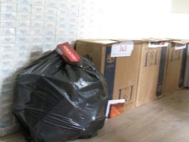 Akçakale'de 10 Bin Paket Kaçak Sigara Ele Geçti