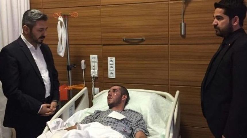 Tbmm Başkanvekili Aydın&rsquo;dan El-bab Gazisine &lsquo;ge&ccedil;miş Olsun&rsquo; Ziyareti