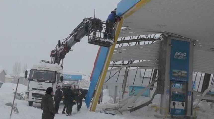 Akaryakıt Istasyonun &Ccedil;atısı &Ccedil;&ouml;kt&uuml;