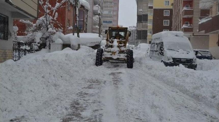 Muş&rsquo;ta Karla M&uuml;cadele &Ccedil;alışması