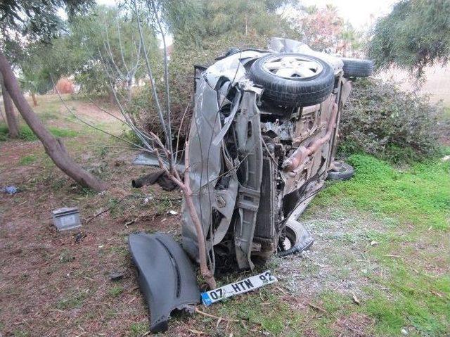 Alanya’da Otomobil Şarampole Devrildi: 1 Ölü