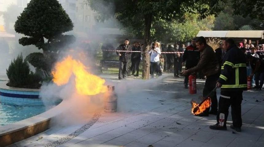 B&uuml;y&uuml;kşehirde Yangın Tatbikatı
