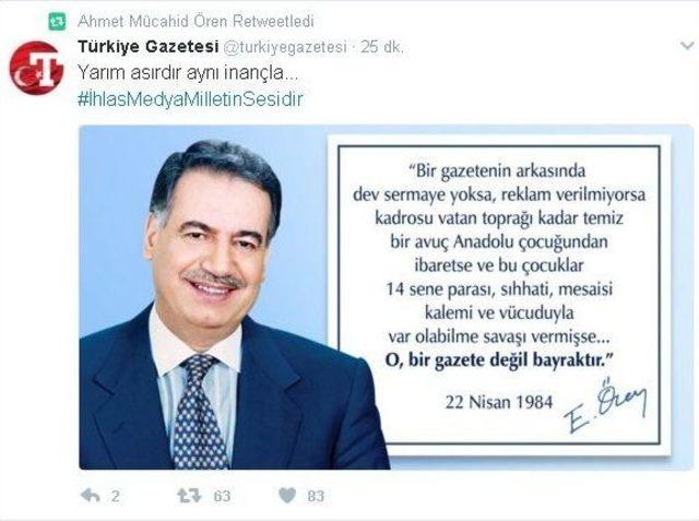 Vatandaşlardan İhlas Medya’ya ‘‘hashtag’’ Desteği