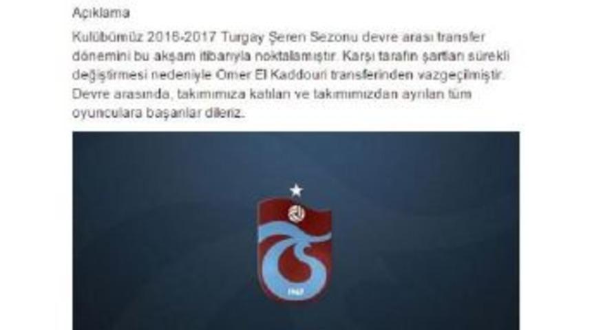 Trabzonspor&rsquo;Dan Transfer A&ccedil;ıklaması