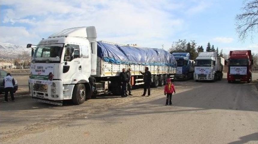 Kahramanmaraş&rsquo;tan Suriye&rsquo;ye 5 Tır Yardım
