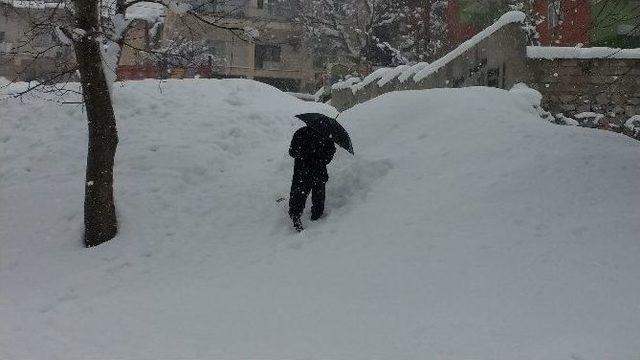 Şemdinli’de Kar Temizleme Çalışması