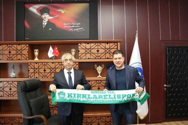 Kırklarelispor Y&ouml;netiminden Rekt&ouml;r Şeng&ouml;r&uuml;r&rsquo;e Hayırlı Olsun Ziyareti 1