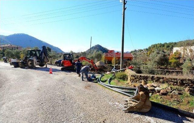 Hisarönü İçme Suyu Hatları Yenileniyor