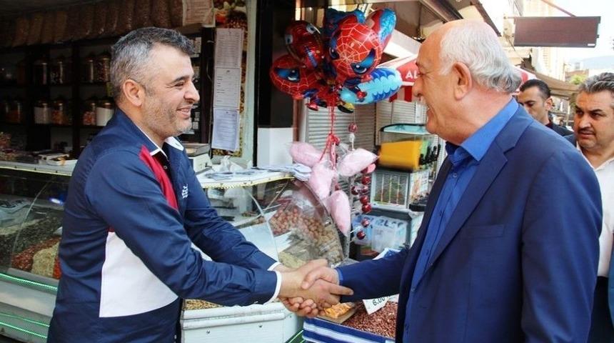 Başkan Seyfi Dingil Esnafları Ziyaret Etti