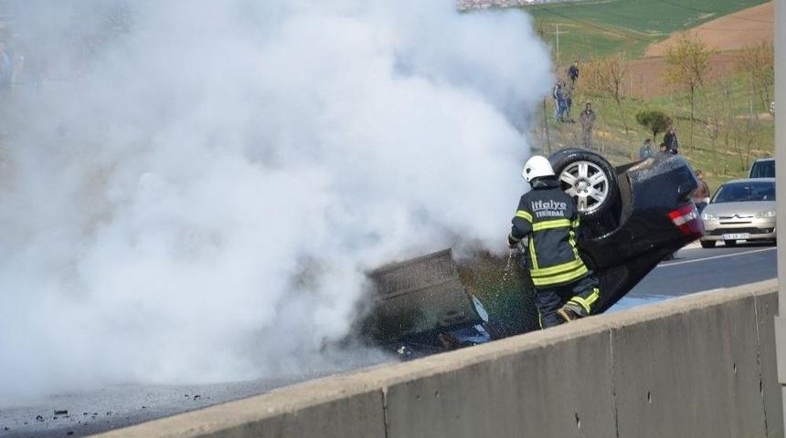 Tekirdağ&rsquo;da Zincirleme Trafik Kazası: 3 Yaralı