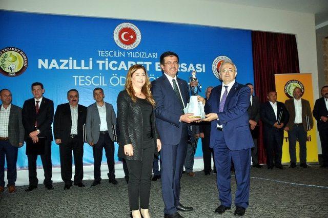 Tescil Ödüllerini Bakan Zeybekci Verdi