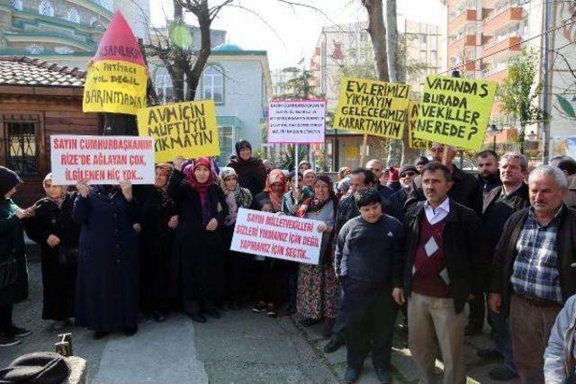 Rize'de Düşük Kamulaştırma Bedeli Protestosu