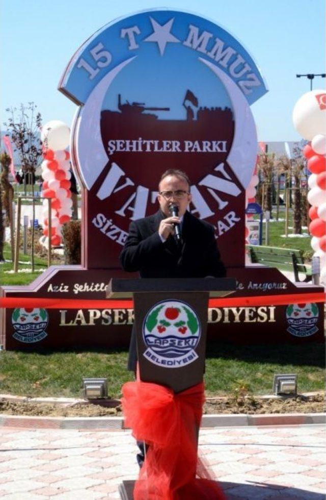 15 Temmuz Şehitler Parkı Açıldı