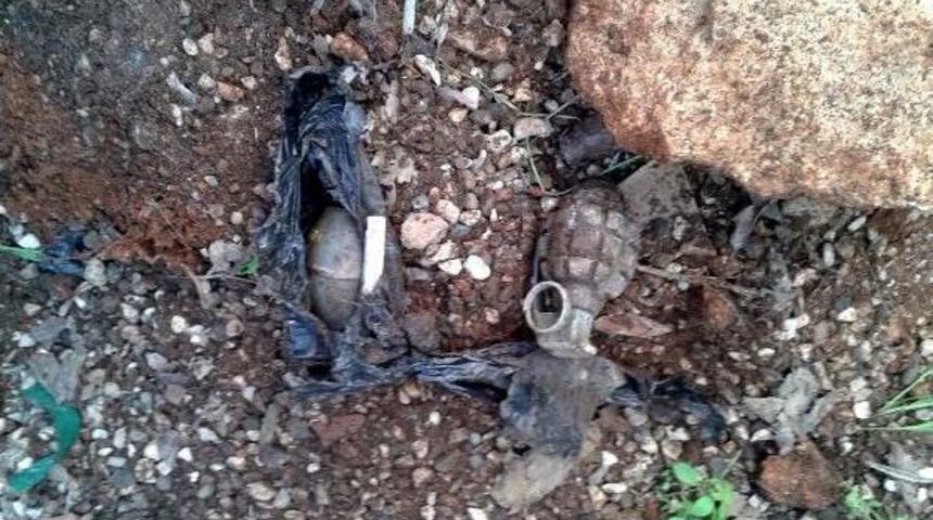 Apartman Bah&ccedil;esinde 2 El Bombası Bulundu