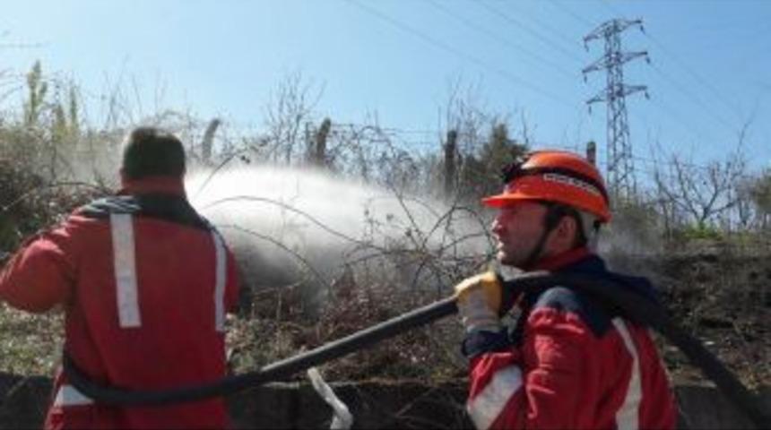 Arazi Yangını B&uuml;y&uuml;meden Kontrol Altına Alındı