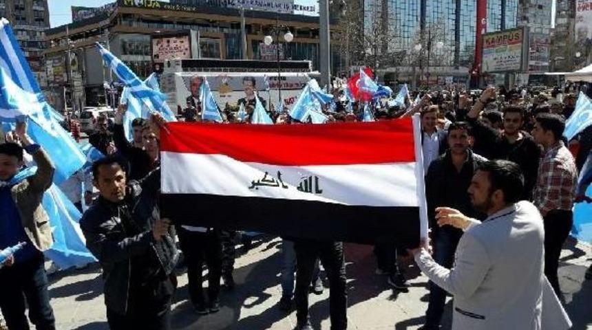 Ankara'da Ikby Bayrağı Protestosu