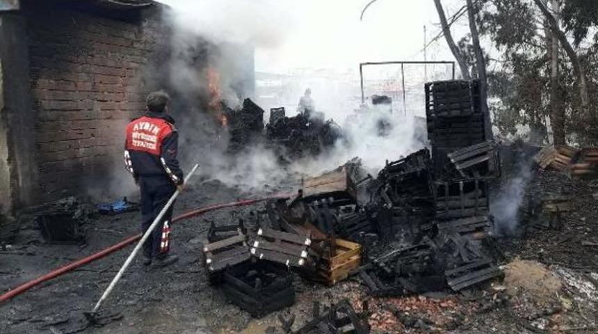 S&ouml;ke'de Sebze Halindeki Kasalar Yandı