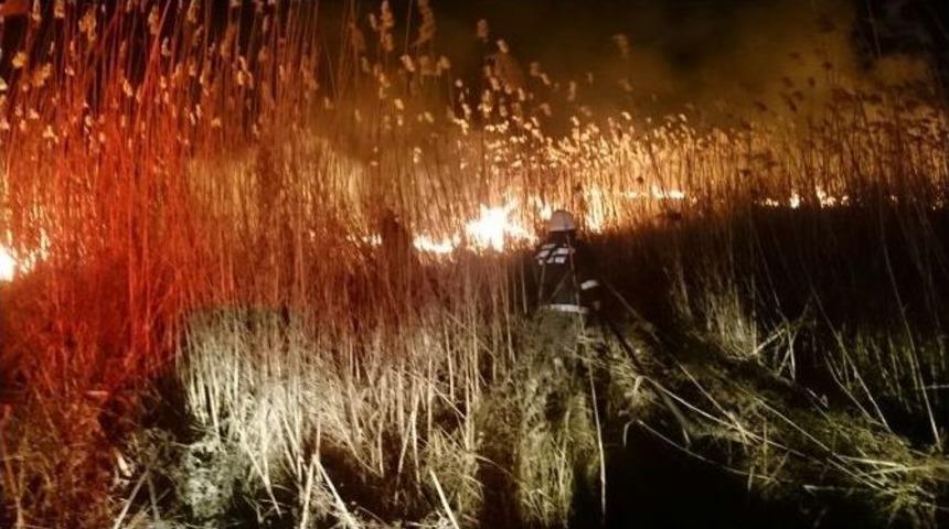 İznik&rsquo;te Sazlık Yangını