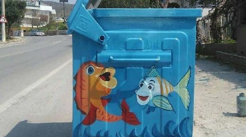 &Ccedil;&ouml;p Konteynerleri Tuvali Oldu