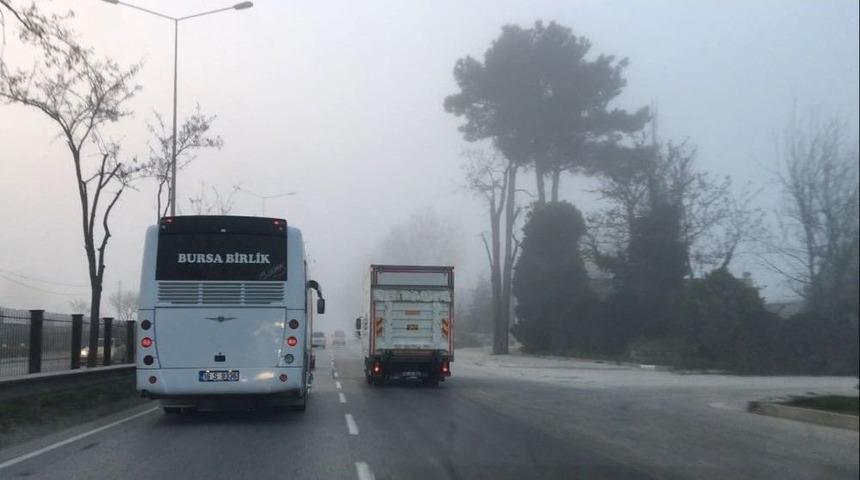 Bursa&rsquo;da Yoğun Sis Etkili Oluyor