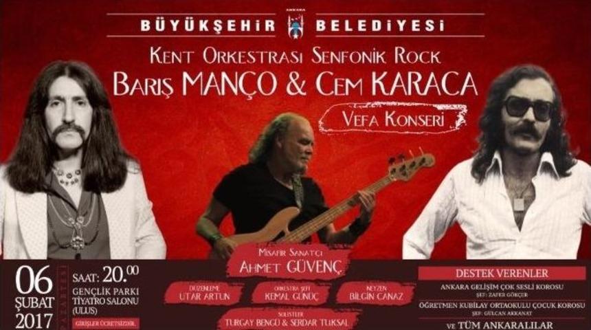 Ankara B&uuml;y&uuml;kşehirden, "ustalara Vefa" Konseri
