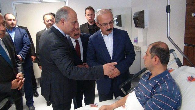 Bakan Elvan, Yaralı Polisleri Ziyaret Etti 1