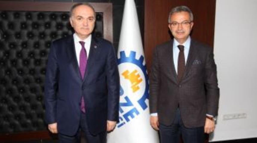 Başkan K&ouml;şker, Bakan &Ouml;zl&uuml;&rsquo;y&uuml; Ağırladı