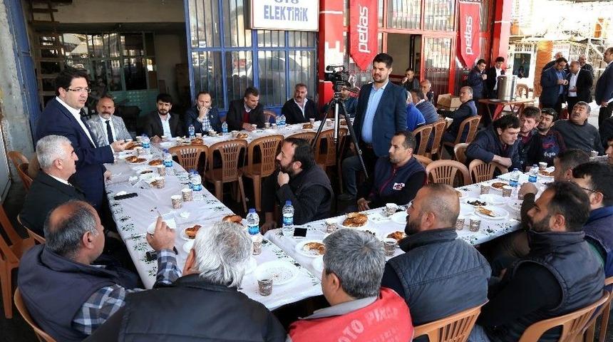 Başkan Yazgı Sanayi Esnafıyla Sanayi Projesi&rsquo;ni Konuştu