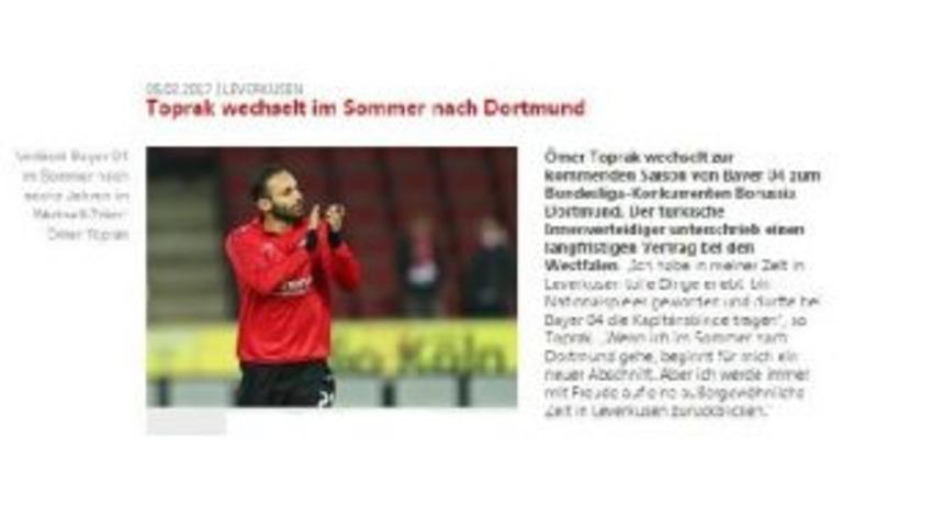 &Ouml;mer Toprak Yeni Sezonda Borussia Dortmund'ta (Yeniden)