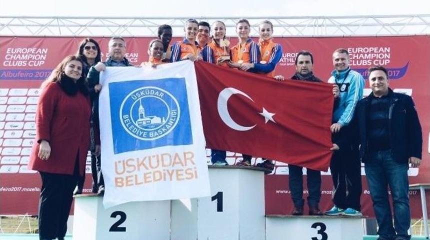 &Uuml;sk&uuml;dar Belediyesi Atletizm Takımı 6. Kez Avrupa Şampiyonu