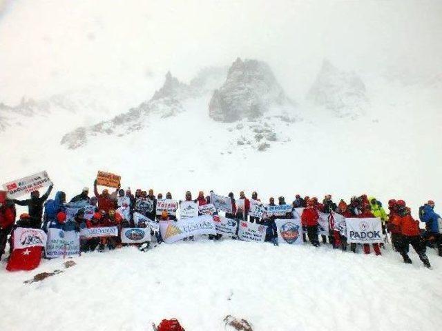 Erciyes'te Dağcılar, Çığ Nedeniyle Zirveye Ulaşamadı