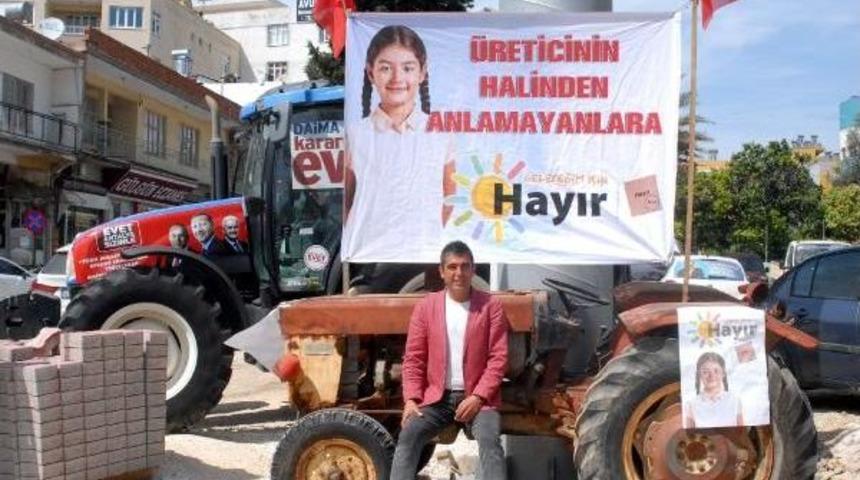 Serik'te Traktörlü Referandum Propagandası